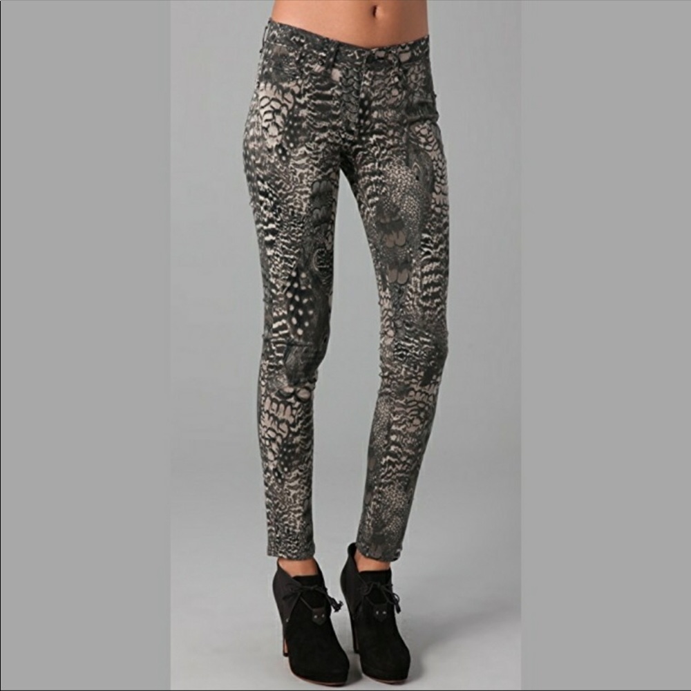 NWOT Rag and Bone Feather Pattern Legging Jeans Sz 26